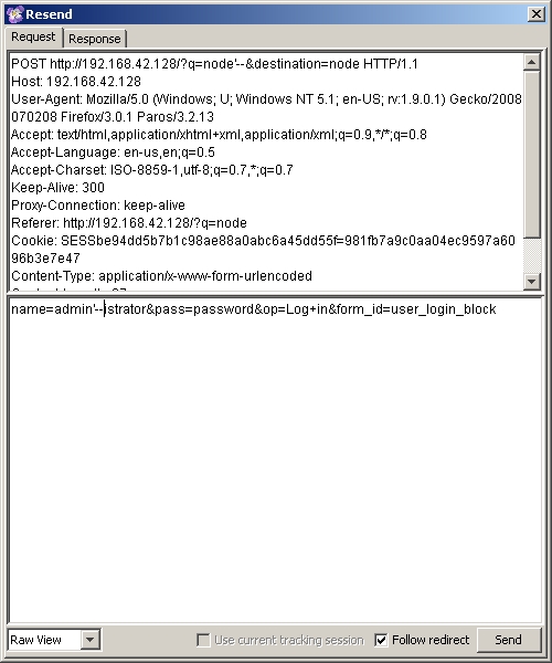 Paros tampering with form submission data