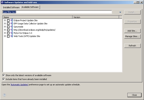 Eclipse available sources