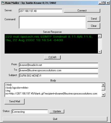 rawMailer.exe email program